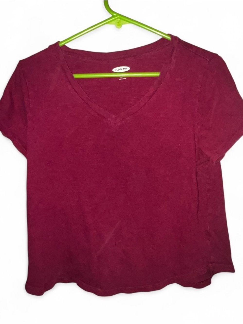 Old Navy Women's Short Sleeve V-Neck Tee - Wine